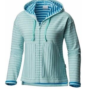 NWT Columbia Melody Spring Striped Full Zip Hoodie Sweatshirt